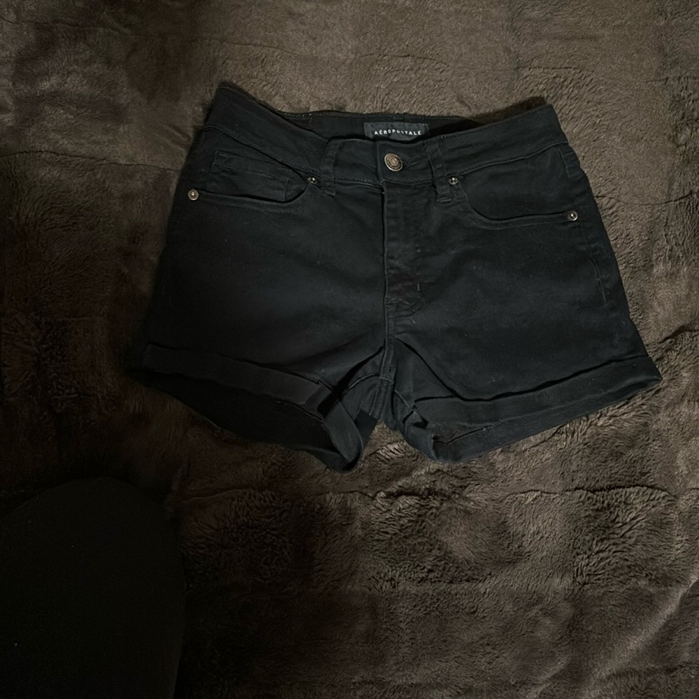Aéropostale high rise midi black shorts